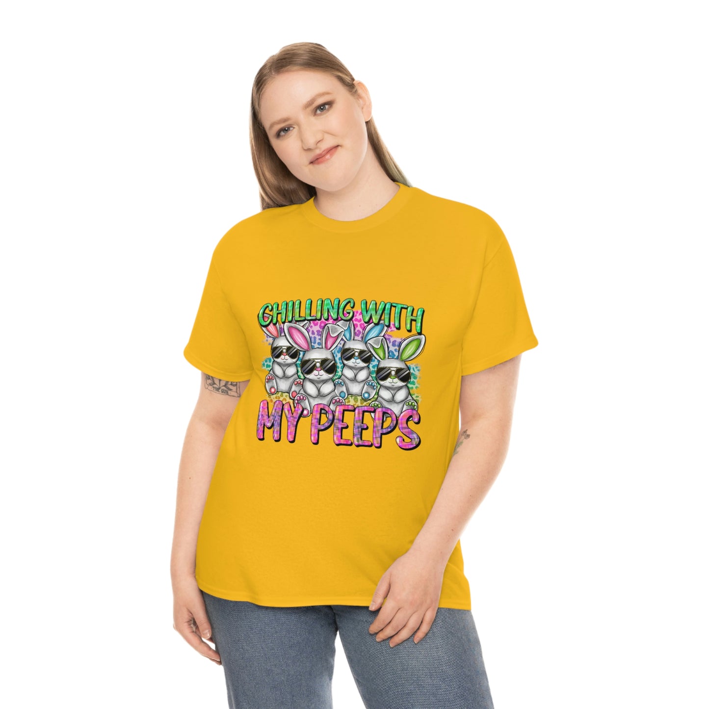 Chillin With My Peeps Unisex Heavy Cotton Tee