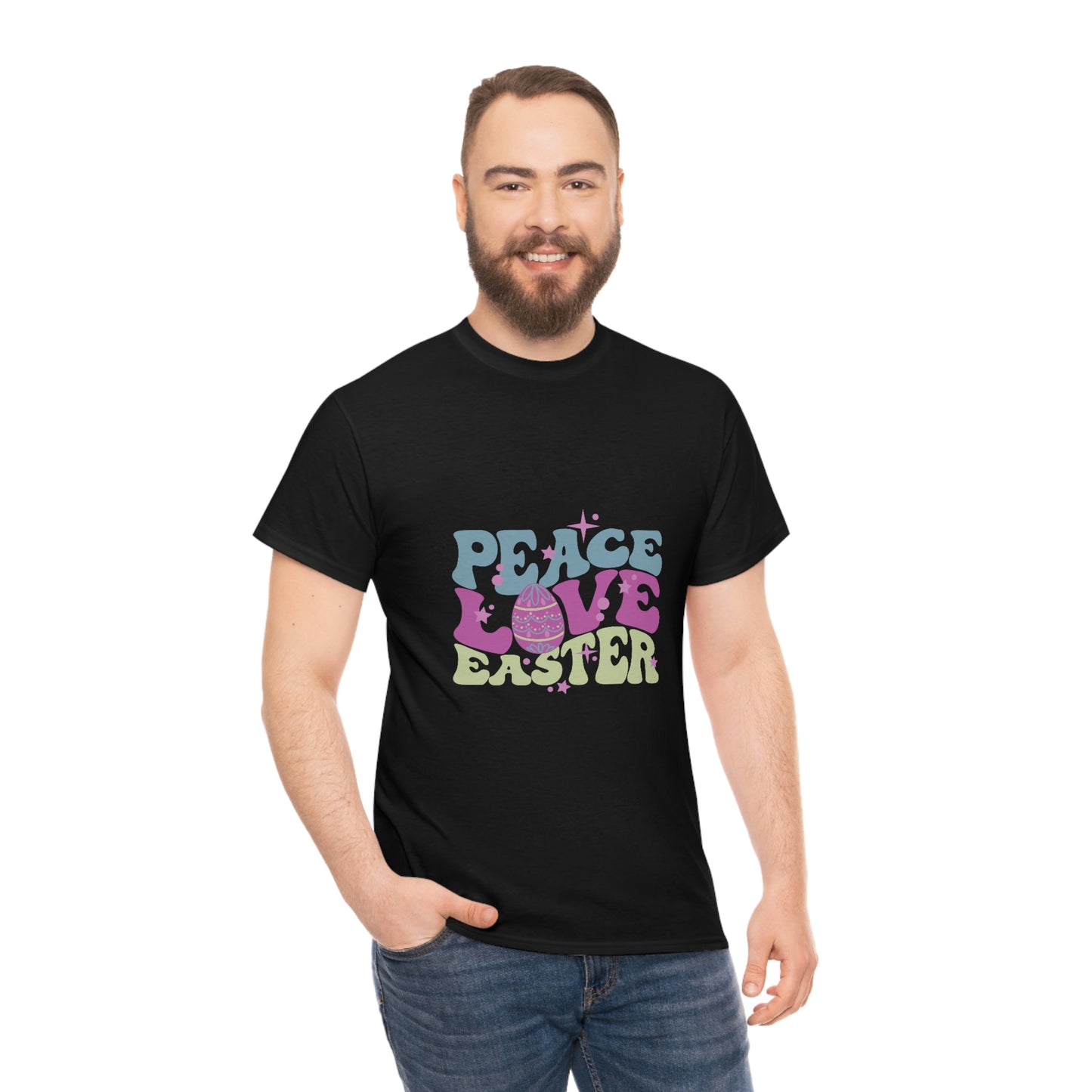 Peace Love Easter Unisex Heavy Cotton Tee