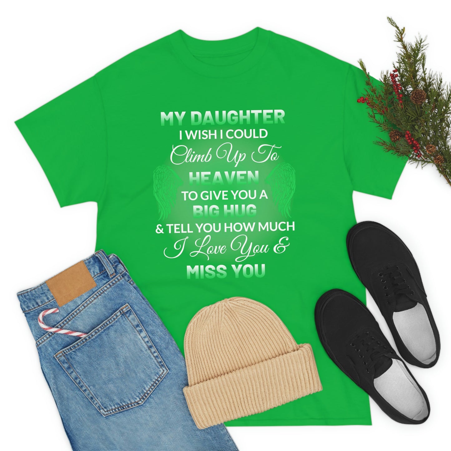 My Daughter I Miss You Unisex Heavy Cotton Tee
