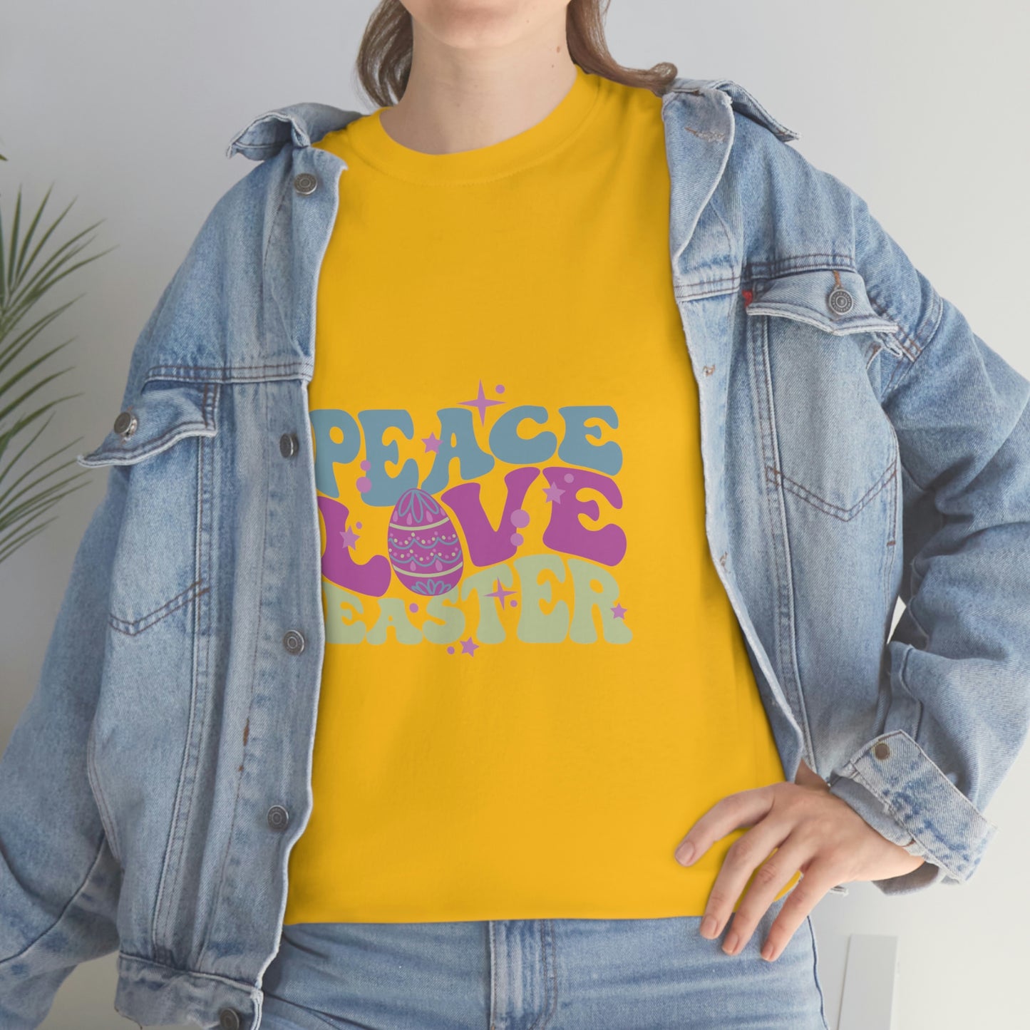 Peace Love Easter Unisex Heavy Cotton Tee