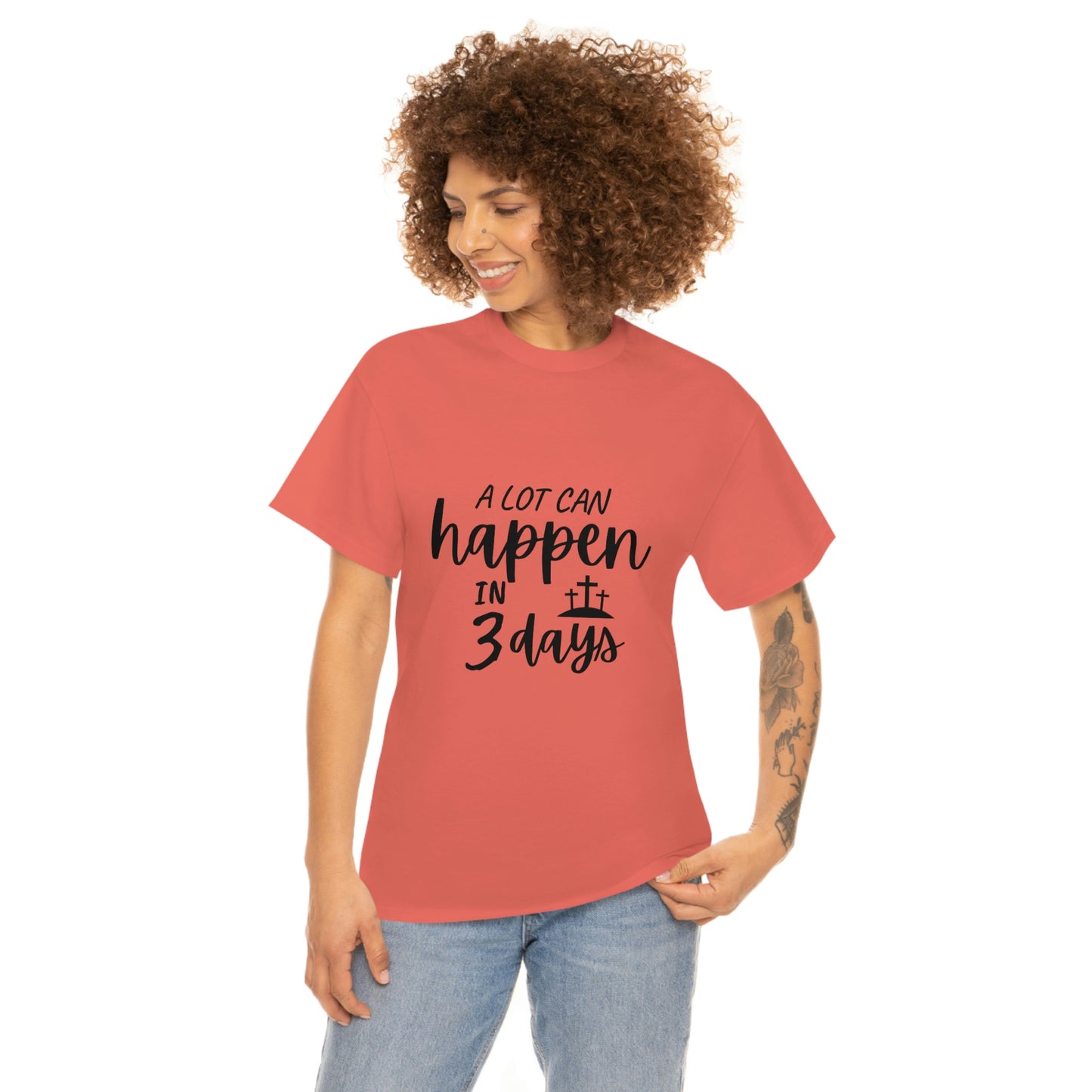 A Lot Can Happen In 3 Days Easter Unisex Heavy Cotton Tee