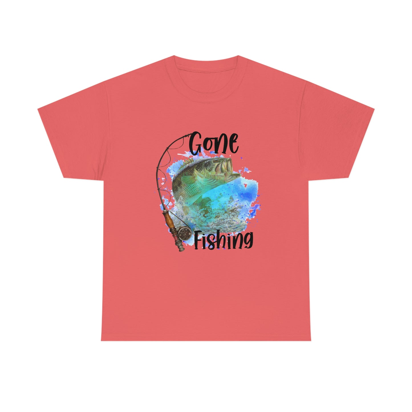 Gone Fishing Unisex Heavy Cotton Tee