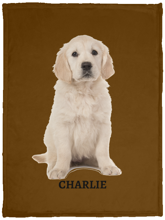 Custom Pet Blanket Using Pet Photo + Name Personalized Dog and Cat Blanket VPS Cozy Plush Fleece Blanket - 30x40
