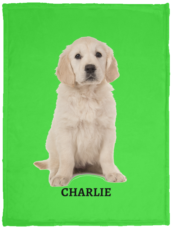 Custom Pet Blanket Using Pet Photo + Name Personalized Dog and Cat Blanket VPS Cozy Plush Fleece Blanket - 30x40