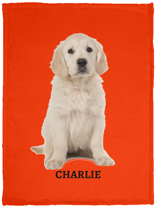 Custom Pet Blanket Using Pet Photo + Name Personalized Dog and Cat Blanket VPS Cozy Plush Fleece Blanket - 30x40