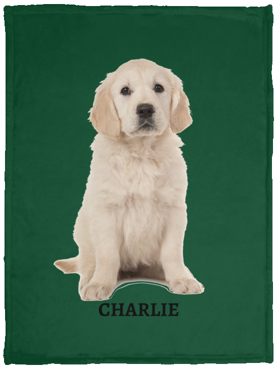 Custom Pet Blanket Using Pet Photo + Name Personalized Dog and Cat Blanket VPS Cozy Plush Fleece Blanket - 30x40