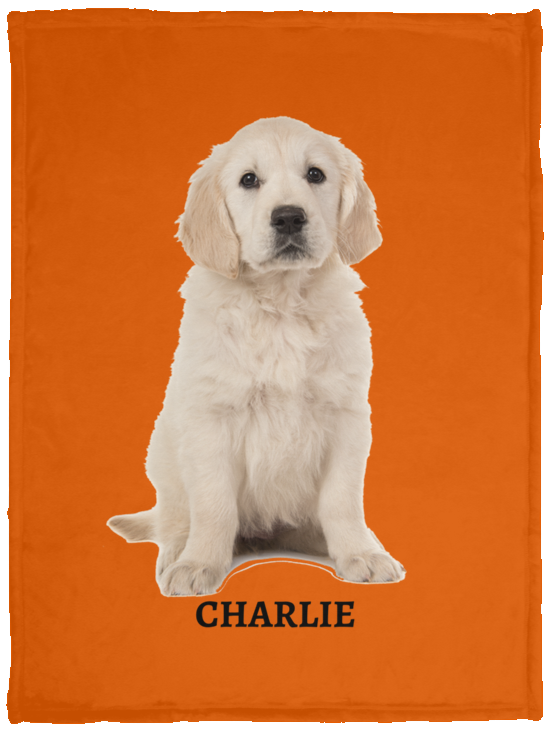 Custom Pet Blanket Using Pet Photo + Name Personalized Dog and Cat Blanket VPS Cozy Plush Fleece Blanket - 30x40