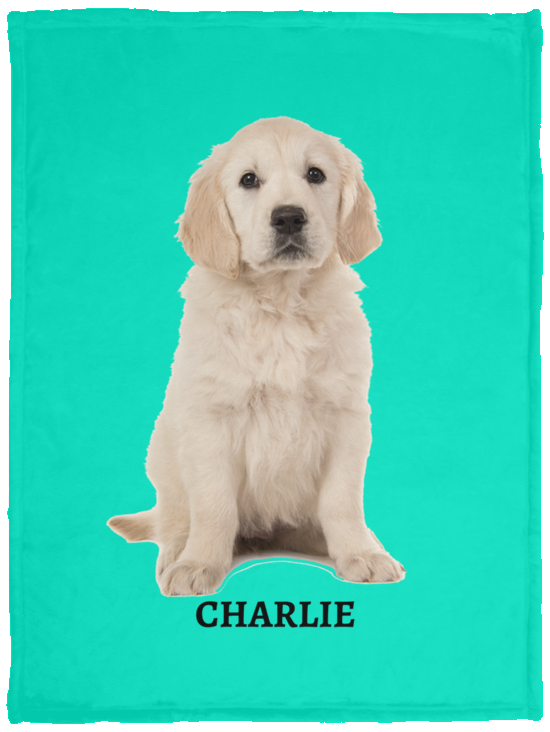 Custom Pet Blanket Using Pet Photo + Name Personalized Dog and Cat Blanket VPS Cozy Plush Fleece Blanket - 30x40