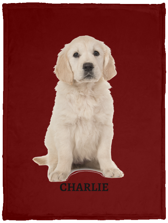 Custom Pet Blanket Using Pet Photo + Name Personalized Dog and Cat Blanket VPS Cozy Plush Fleece Blanket - 30x40