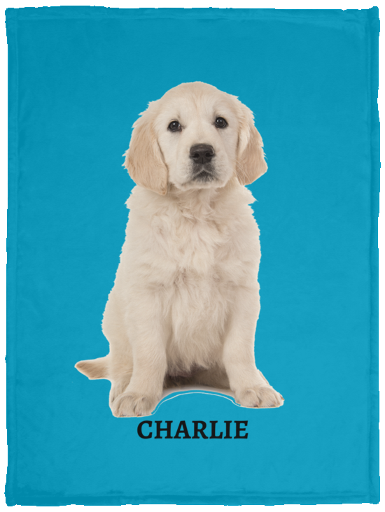 Custom Pet Blanket Using Pet Photo + Name Personalized Dog and Cat Blanket VPS Cozy Plush Fleece Blanket - 30x40