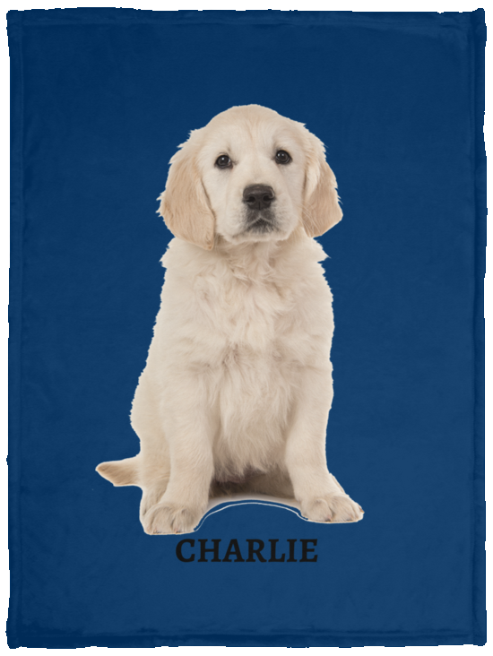 Custom Pet Blanket Using Pet Photo + Name Personalized Dog and Cat Blanket VPS Cozy Plush Fleece Blanket - 30x40