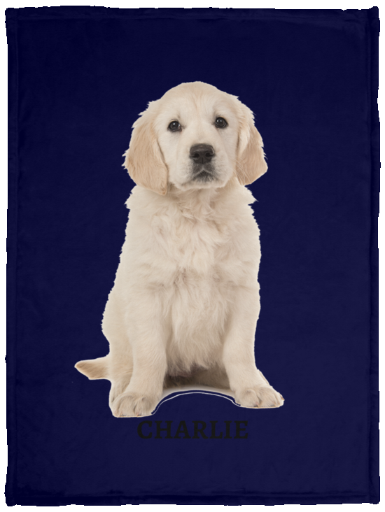 Custom Pet Blanket Using Pet Photo + Name Personalized Dog and Cat Blanket VPS Cozy Plush Fleece Blanket - 30x40