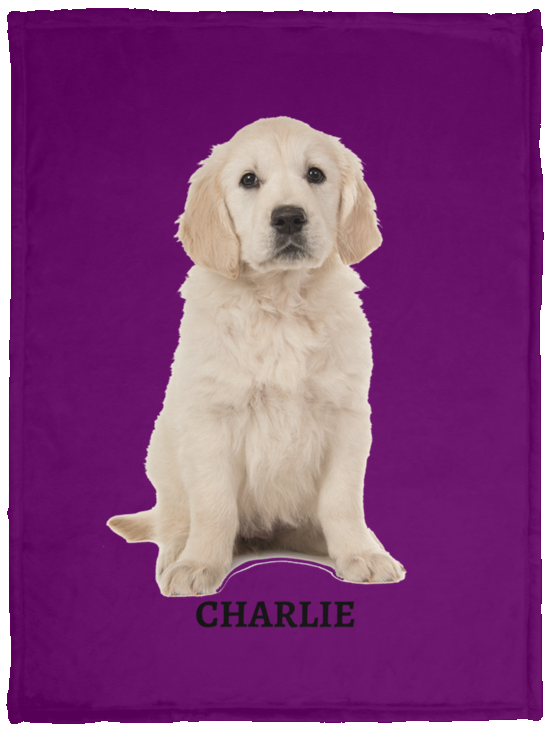 Custom Pet Blanket Using Pet Photo + Name Personalized Dog and Cat Blanket VPS Cozy Plush Fleece Blanket - 30x40