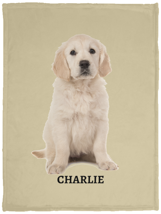 Custom Pet Blanket Using Pet Photo + Name Personalized Dog and Cat Blanket VPS Cozy Plush Fleece Blanket - 30x40