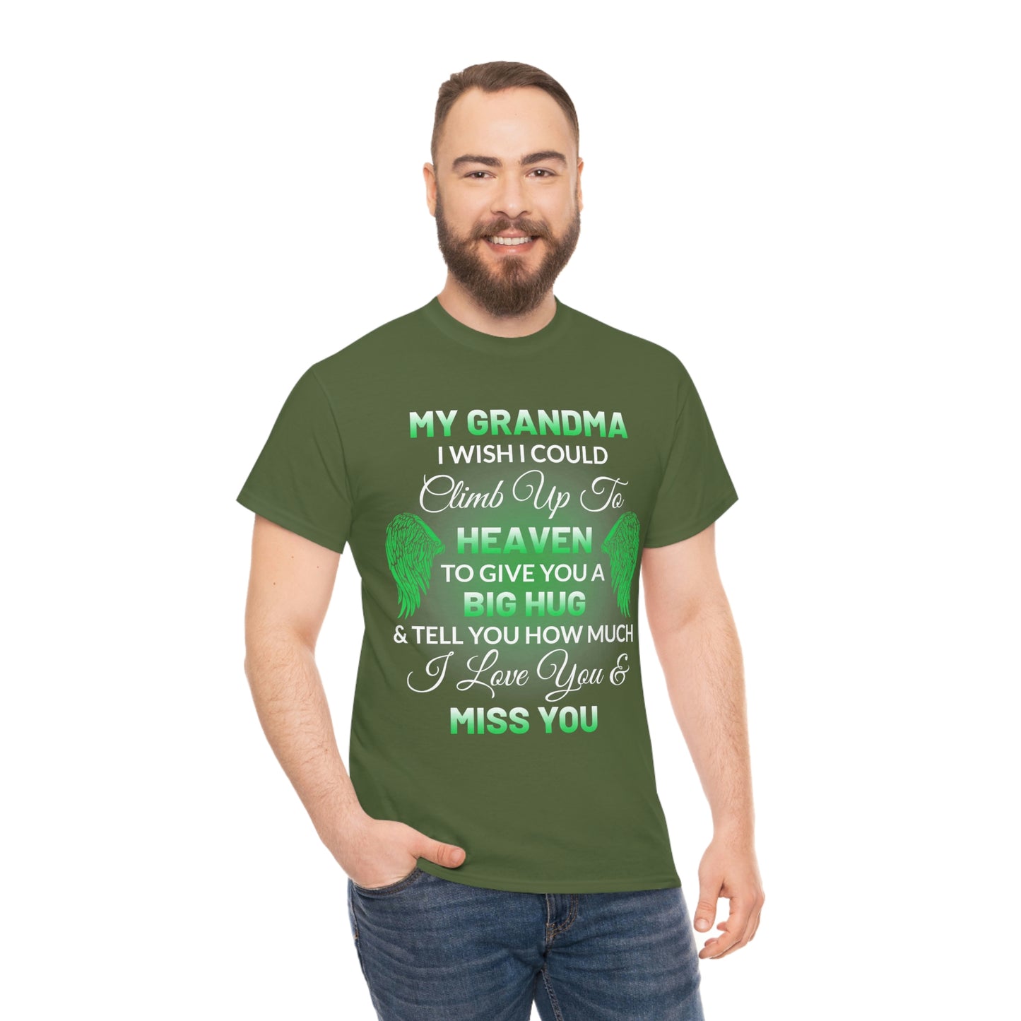 My Grandma I Miss You Unisex Heavy Cotton Tee