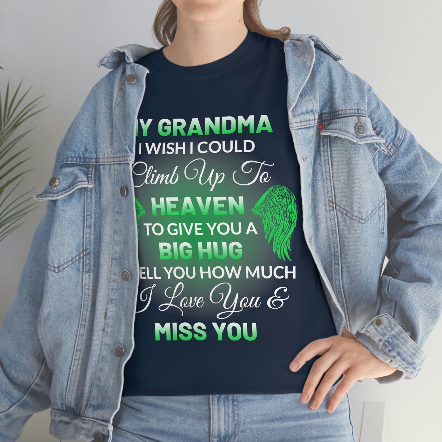 My Grandma I Miss You Unisex Heavy Cotton Tee