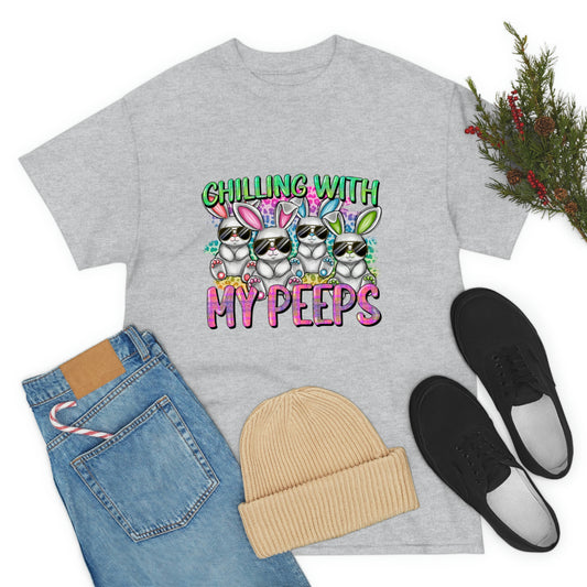 Chillin With My Peeps Unisex Heavy Cotton Tee