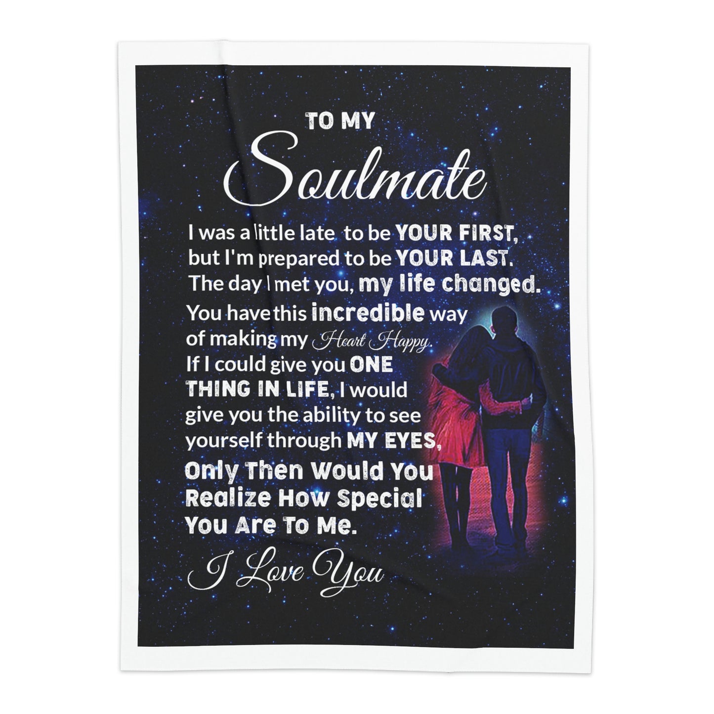 To My Soulmate Personalized Sherpa Blanket
