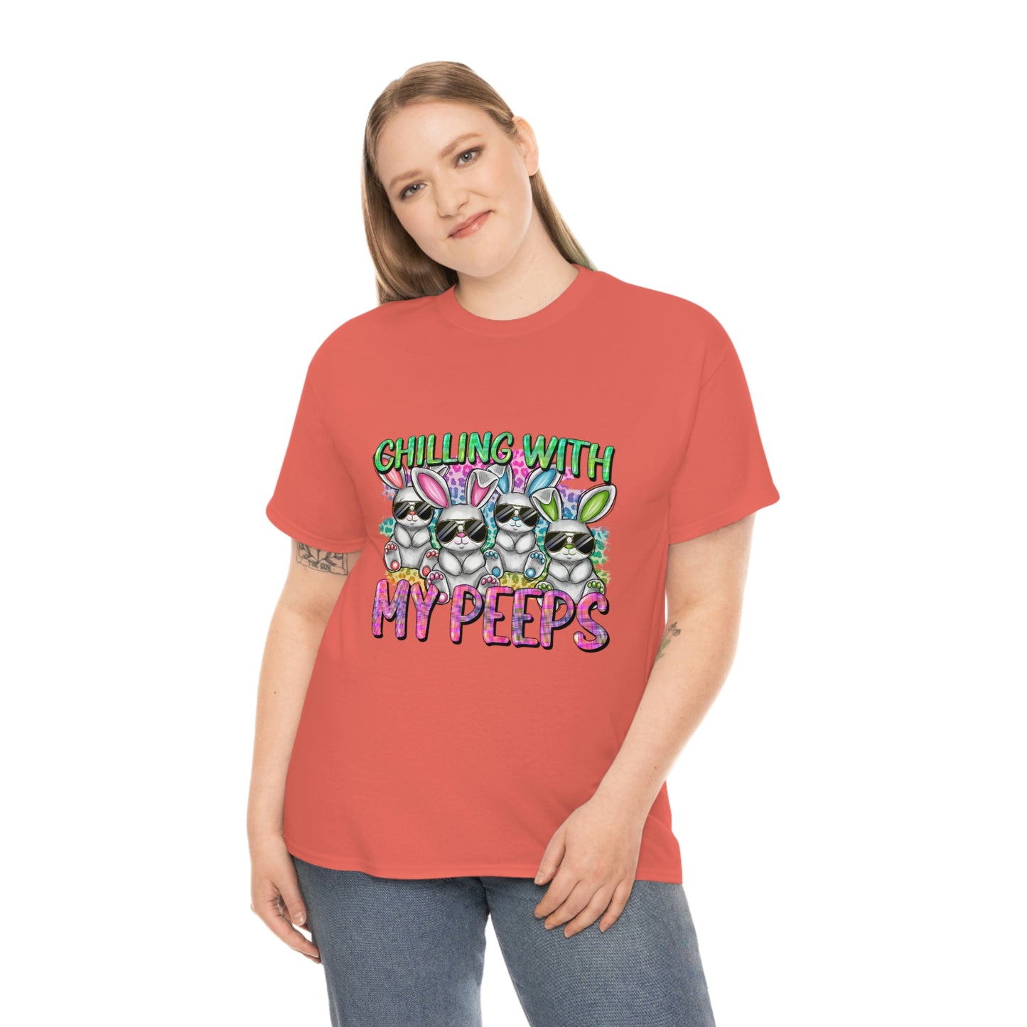 Chillin With My Peeps Unisex Heavy Cotton Tee