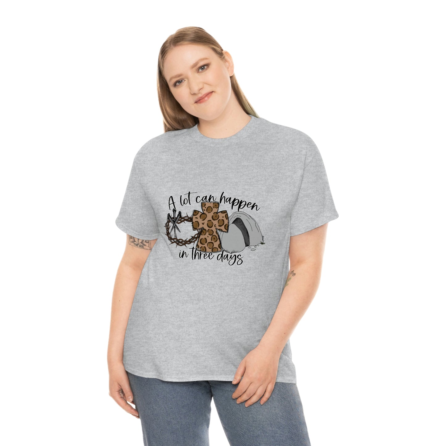 A Lot Can Happen In Three Days Unisex Heavy Cotton Tee