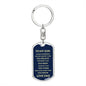 To My Son - Graphic Dog Tag Keychain