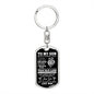 To My Son - Graphic Dog Tag Keychain