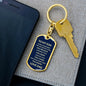 To My Son - Graphic Dog Tag Keychain