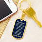 To My Son - Graphic Dog Tag Keychain