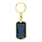 To My Son - Graphic Dog Tag Keychain