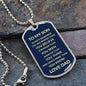 To My Son - Dog Tag