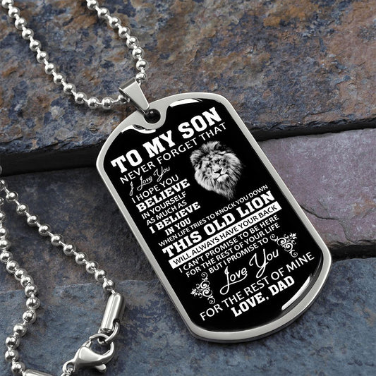 To My Son - Dog Tag