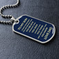 To My Son - Dog Tag