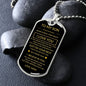 To My Son - Dog Tag
