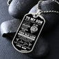 To My Son - Dog Tag   Love Mom