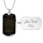 To My Son - Dog Tag Love Dad