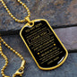 To My Son - Dog Tag