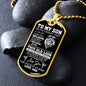To My Son - Dog Tag