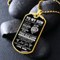 To My Son - Dog Tag   Love Mom