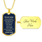 To My Son - Dog Tag