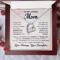 To My Loving Mom Love Always Your Daughter Forever Love Necklace