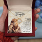 To My Beautiful Daughter Love Dad Forever Love Necklace