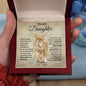To My Daughter Forever Love Necklace Love Mom