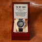 To My Dad Men's Openwork Watch