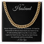 To My Husband Cuban Link Chain