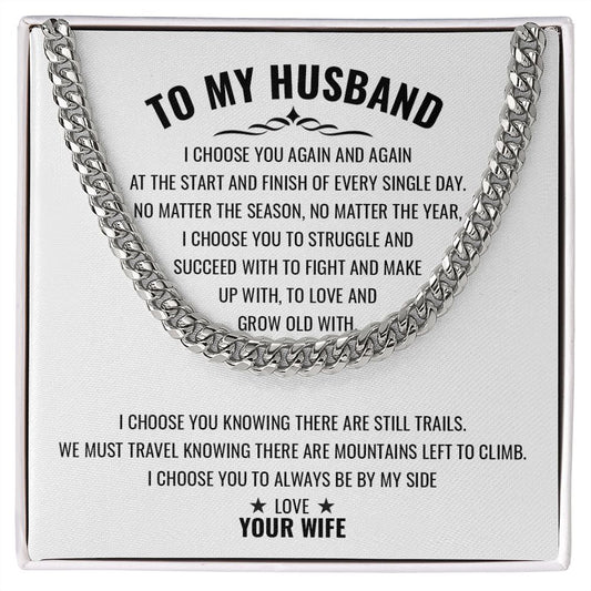 To My Husband - Cuban Link Chain