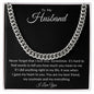 To My Husband Cuban Link Chain