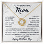 To My Beautiful Mom Love Knot Necklace