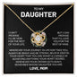 To My Daughter Love Mom Love Knot Necklace