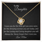 To My Daughter - Love Knot Necklace
