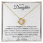 To My Daughter - Love Knot Necklace